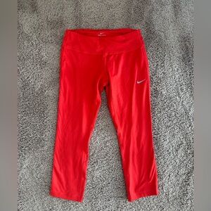 Nike Crop Dri Fit Red Leggings